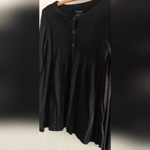 Darling Black Button-Up Sweater Women's Top
